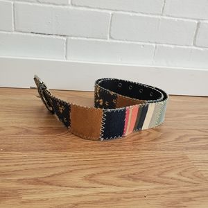 Patchwork belt with fax leather inside size 3-4